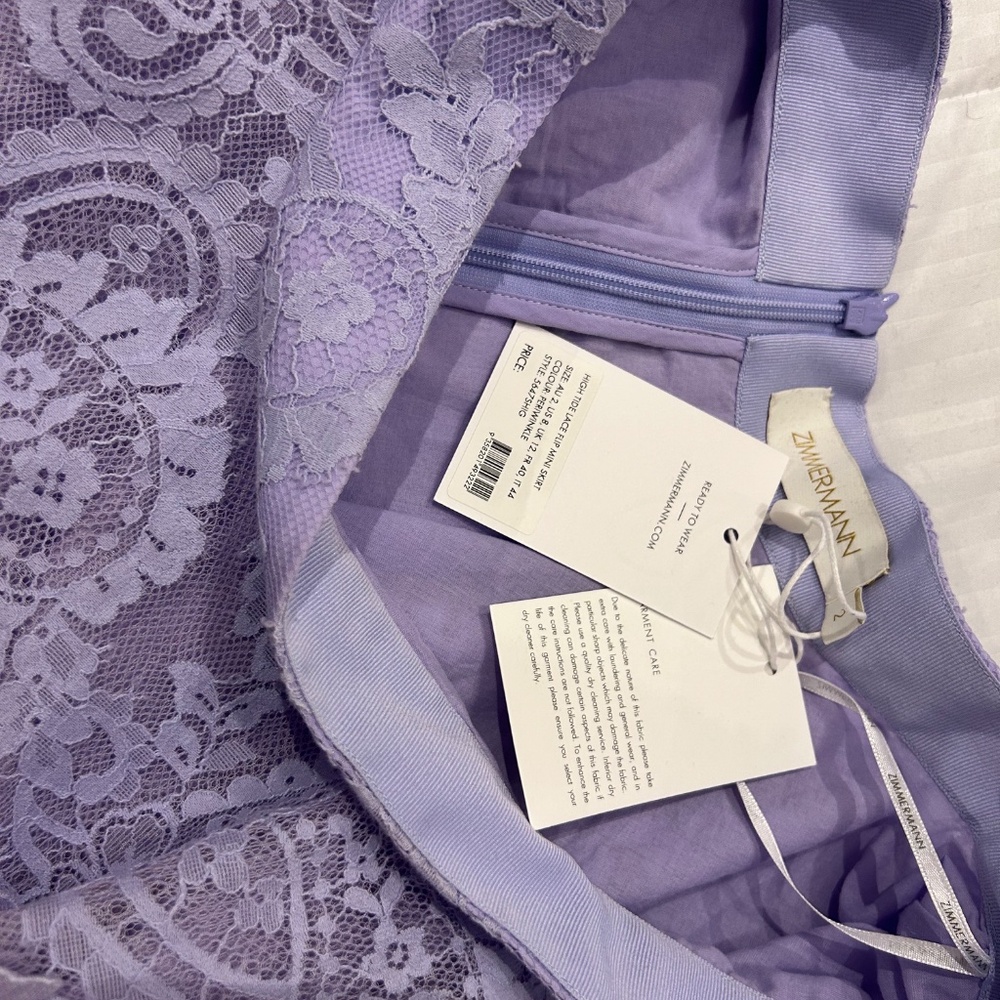 Zimmermann periwinkle high tide lace flip mini skirt - Picture 3 of 5